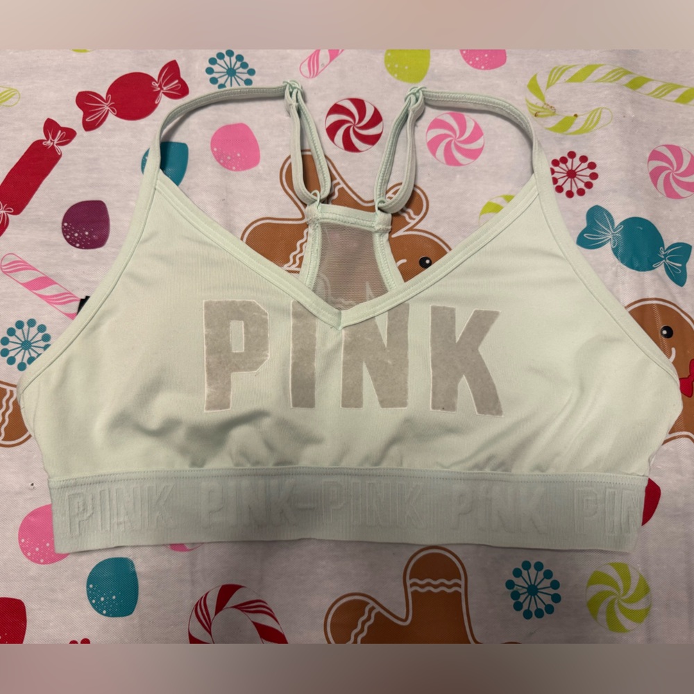 PINK sports bra mint small